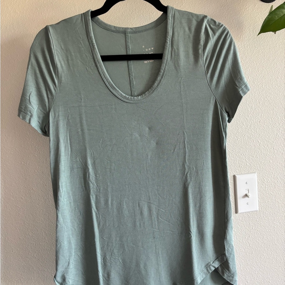 a new day Sage Green Short Sleeve Tee